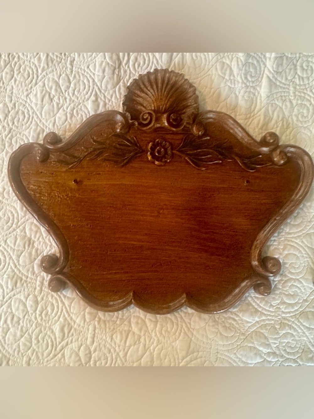 Vintage 1965 MCM Syroco Wood Style Resin Wall Hanging
